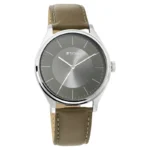 Titan Men's Urban Edge Lustrous Olive Dial Leather Watch (NP1802SL08)