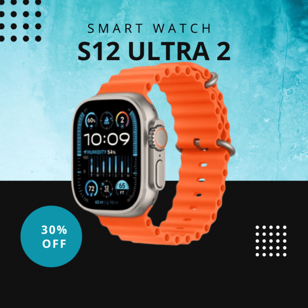 ২ টি বেল্ট S12 Ultra 2 Smart Watch Orange